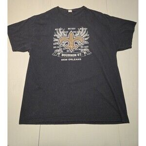Alstyle Apparel Men's Size L Black Who Dat Nation New Orleans T-shirt Tee